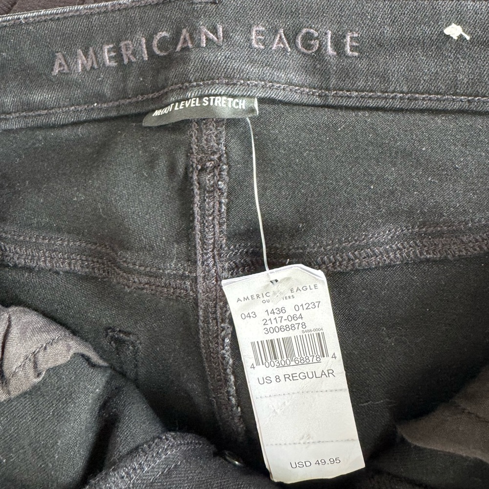 America Eagle black button fly flare jeans - Picture 4 of 6